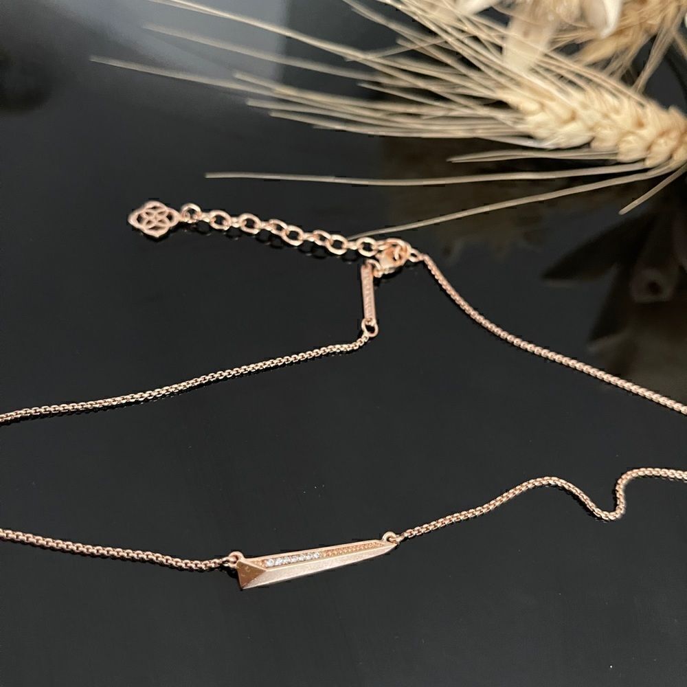 Kendra Scott rose gold tone cz necklace